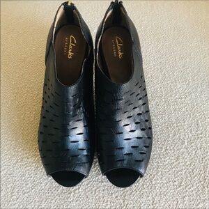 Clarks Artisan peep toe ankle booties